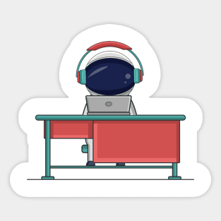 Astro and Laptop Sticker